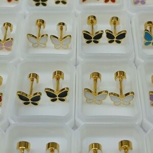 EarringsGold and Black Butterfly Earrings